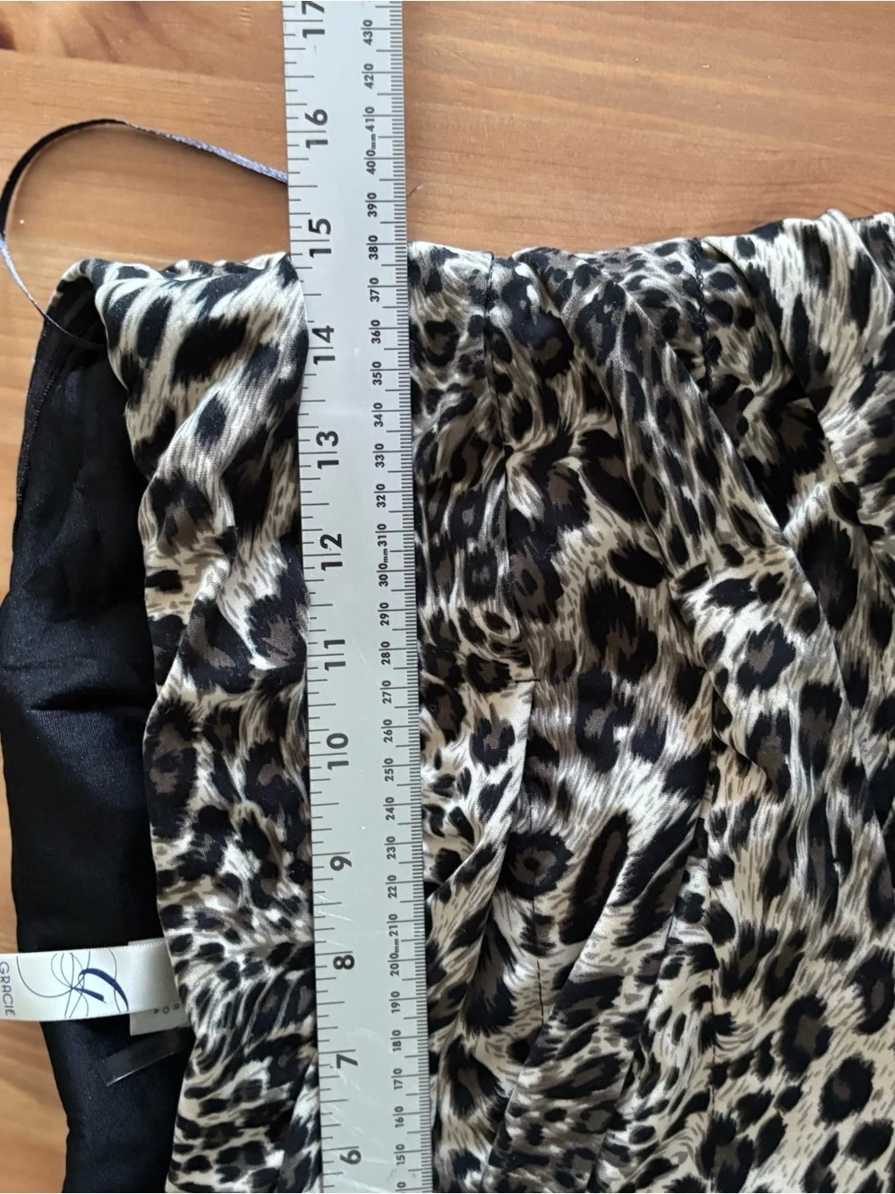 Tano Strapless Leopard Print Bodycon Dress - Black & Cream